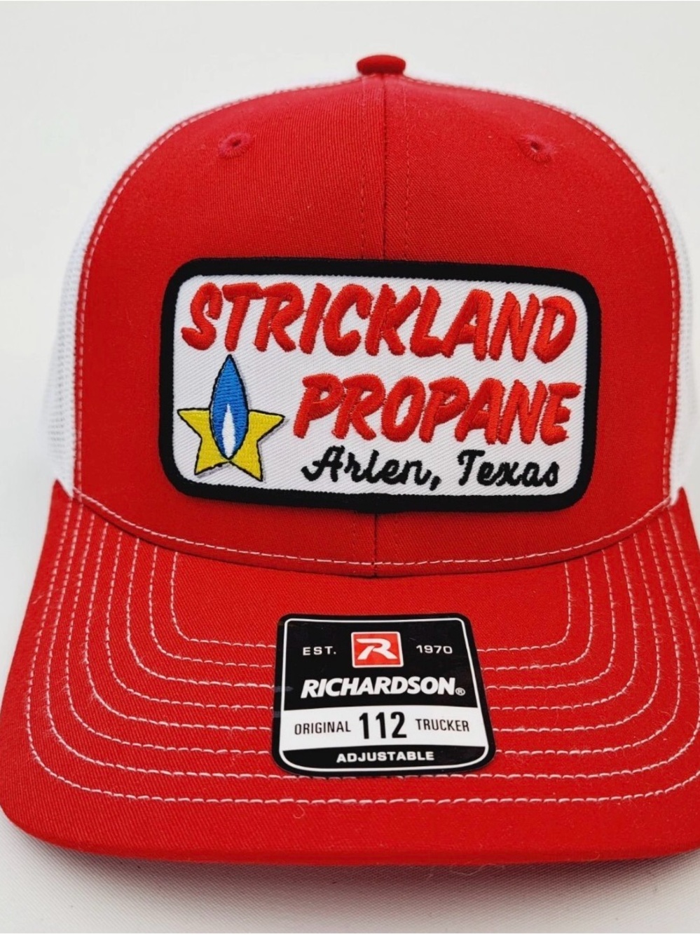 Strickland Propane Richardson 112 Embroidered Patch Mesh Snapback Cap Hat